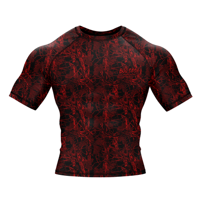 Red Forest Camo BJJ Rash Guard
