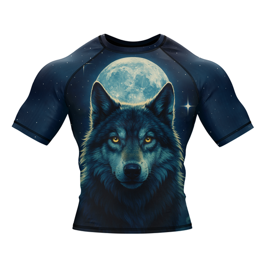 Lone Wolf BJJ Rash Guard - Short Sleeve
