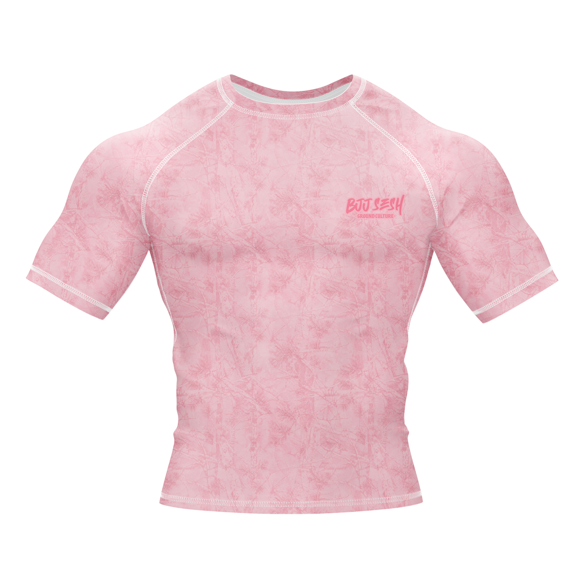 Pink Forest Camo BJJ Rash Guard