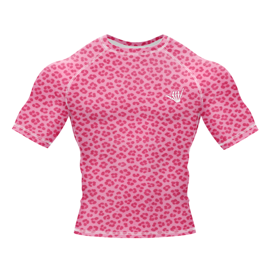 Pink Predator BJJ Rash Guard - Short Sleeve