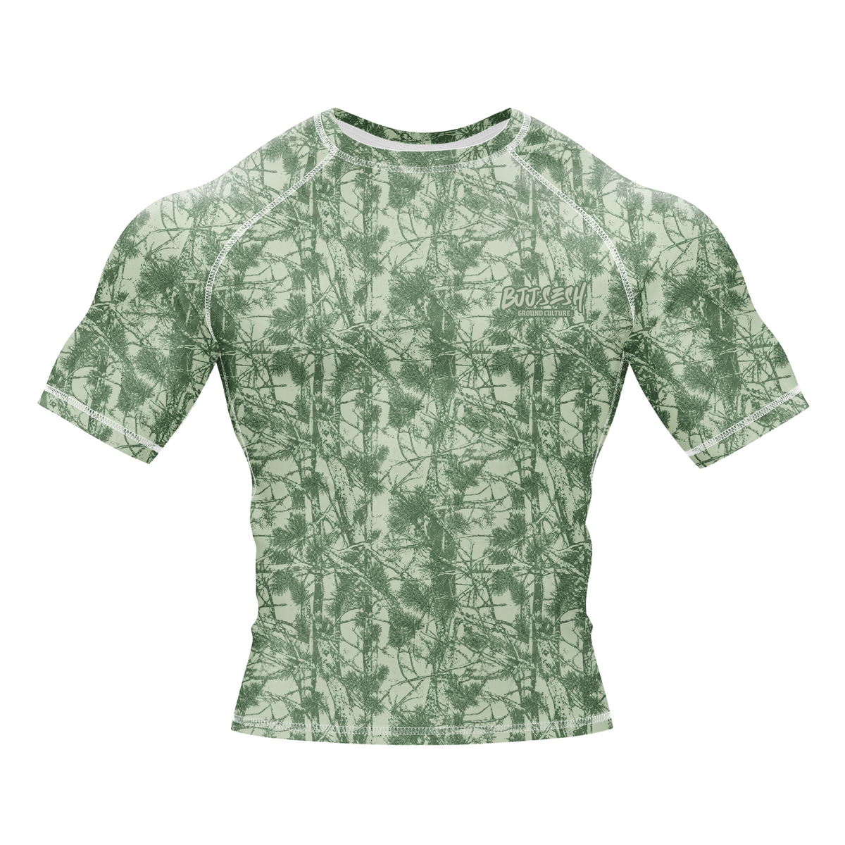 Green Forest Camo BJJ Rash Guard