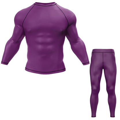 Plain Purple BJJ Rash Guard