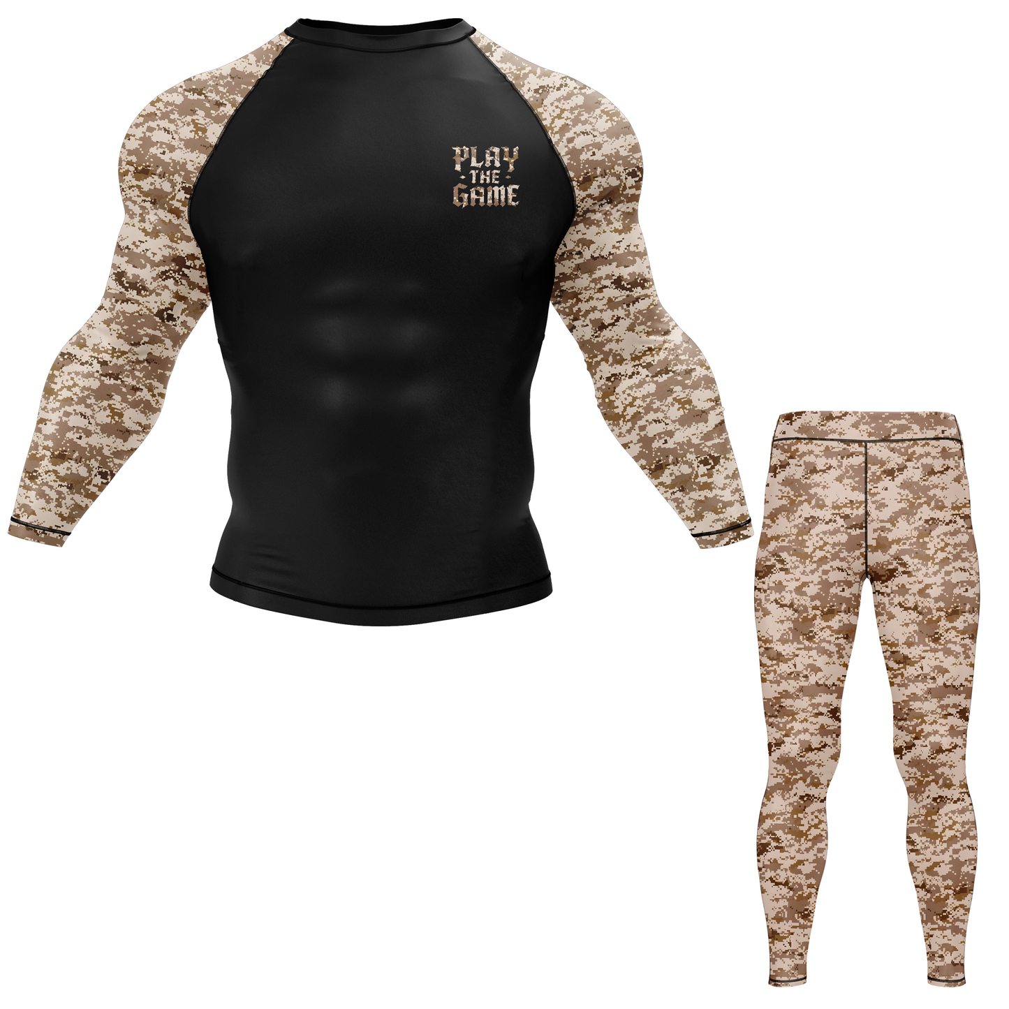 Desert Camo BJJ Rash Guard