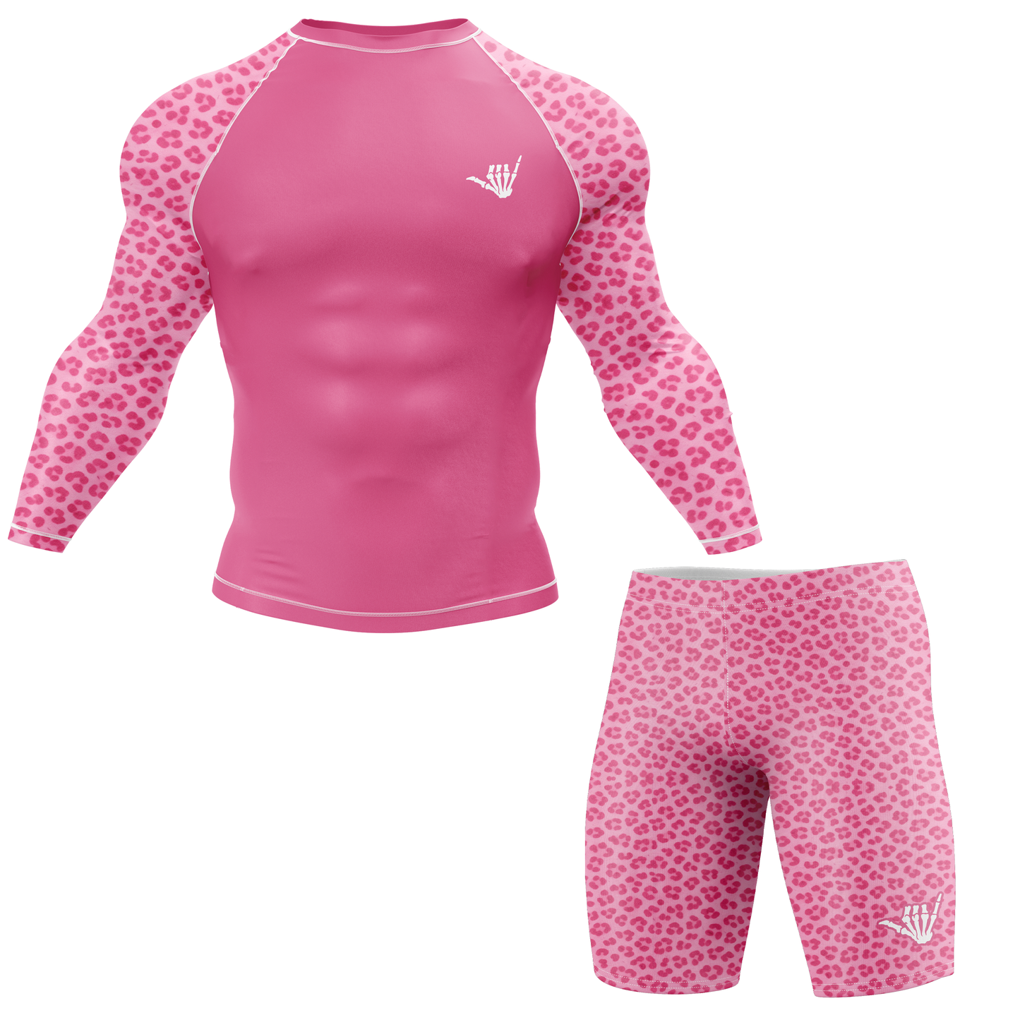 Mid Pink Predator BJJ Rash Guard