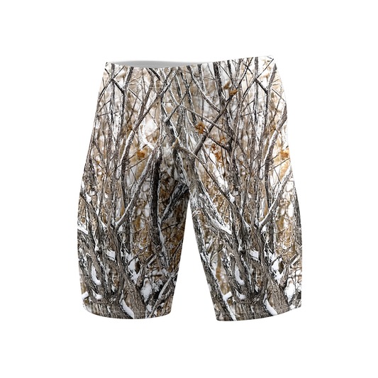 White Camo Tree BJJ Spats Shorts