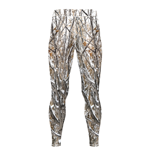 White Camo Tree BJJ Spats