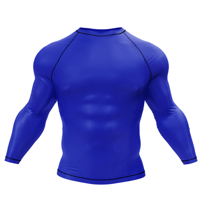 Plain Blue BJJ Rash Guard
