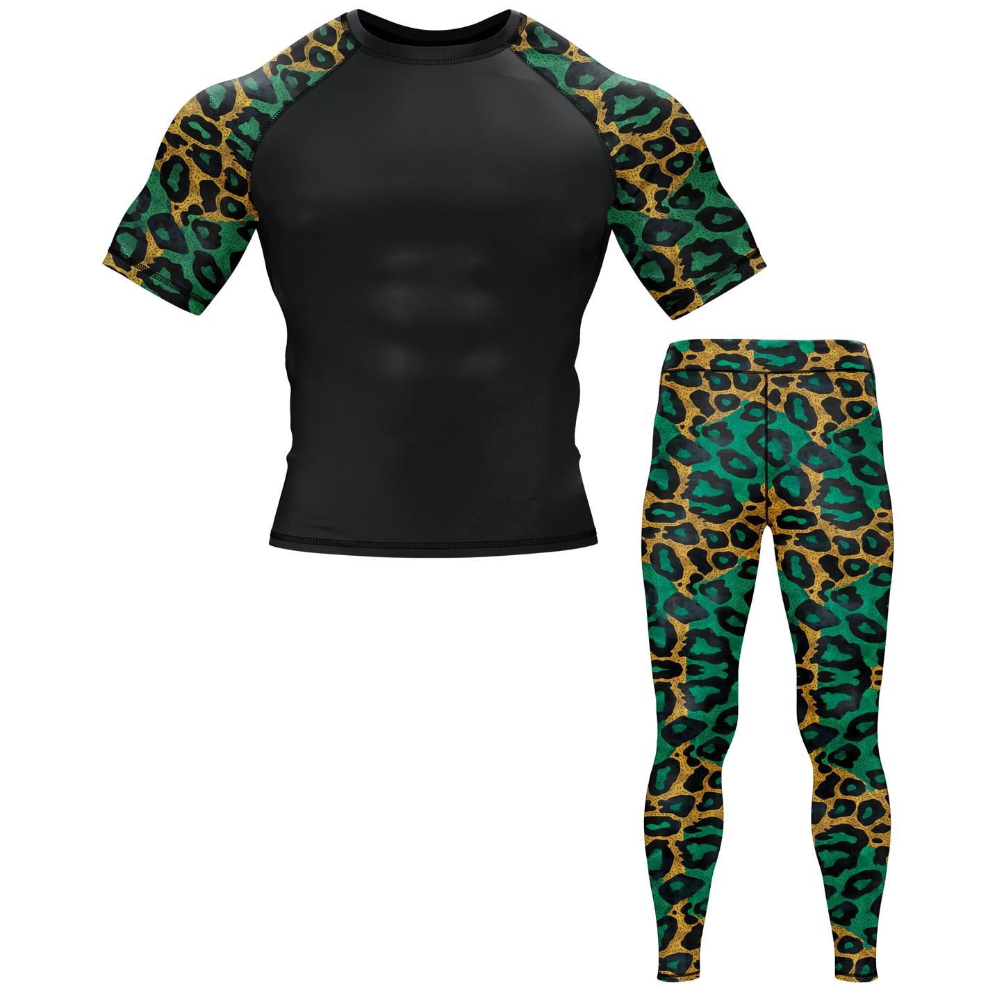 Savannah Leopard BJJ Rash Guard - Short Sleeve