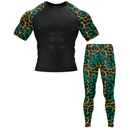 Savannah Leopard BJJ Rash Guard - Short Sleeve