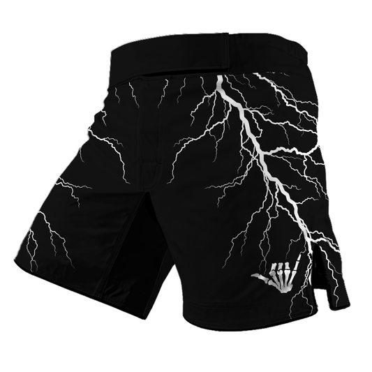 Black Lightning Bolt BJJ Shorts