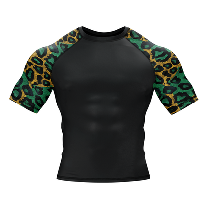 Savannah Leopard BJJ Rash Guard - Short Sleeve