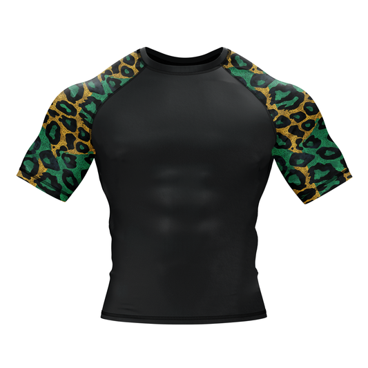 Savannah Leopard BJJ Rash Guard - Short Sleeve