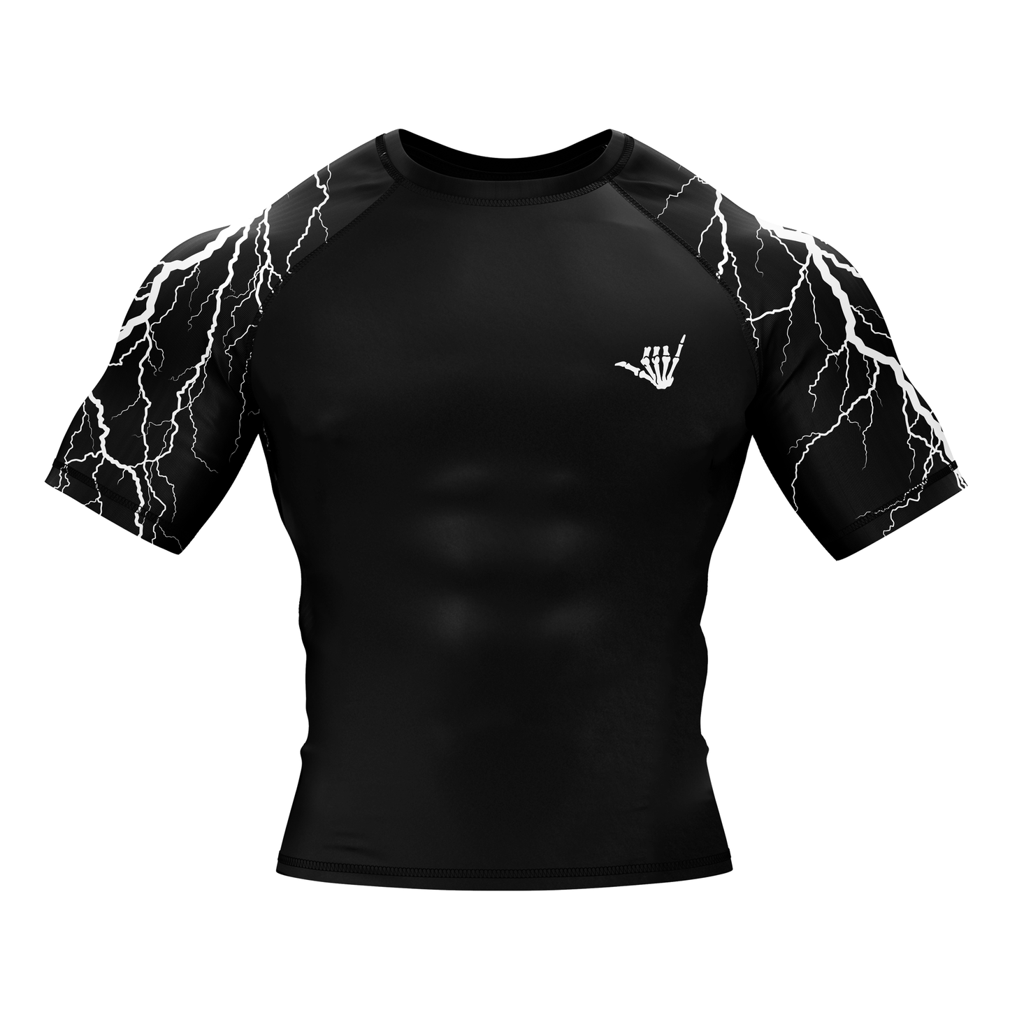 Black Lightning Bolt BJJ Rash Guard
