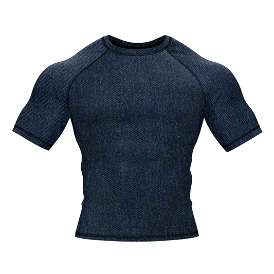 Classic Denim BJJ Rash Guard - Shortsleeve