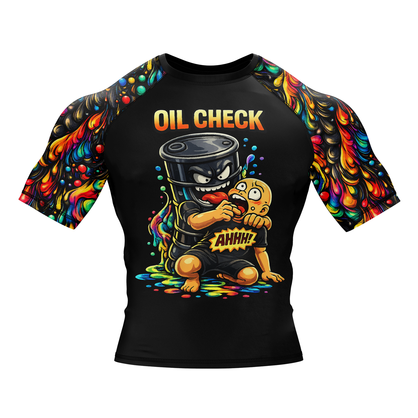 Oil Check BJJ Rash Guard - Short Sleeve