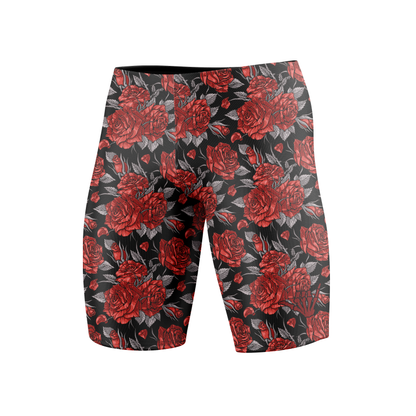 Red Death Rose BJJ Rash Guard - Short Sleeve