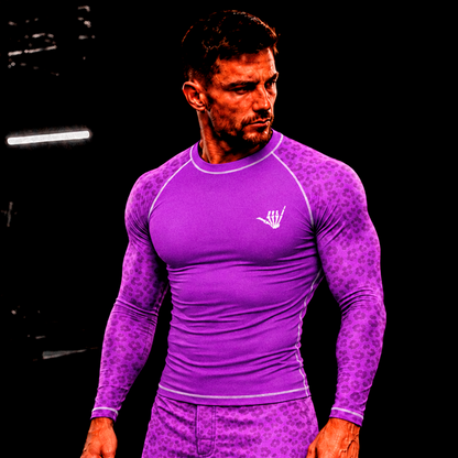 Mid Purple Predator BJJ Rash Guard