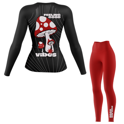 Feel the Good Vibes Women's BJJ Rash Guard