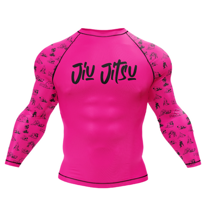 Black Pink Jiu Jitsu BJJ Rash Guard