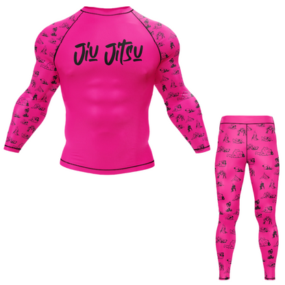 Black Pink Jiu Jitsu BJJ Rash Guard