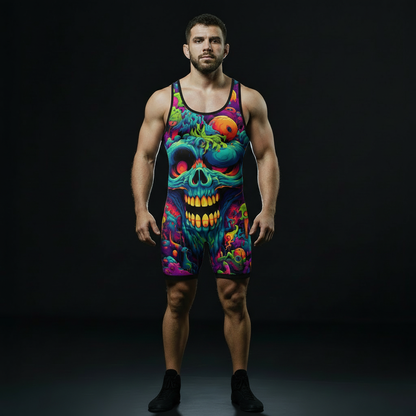 Psychedelic Lock Jiu Jitsu Wrestling Singlet