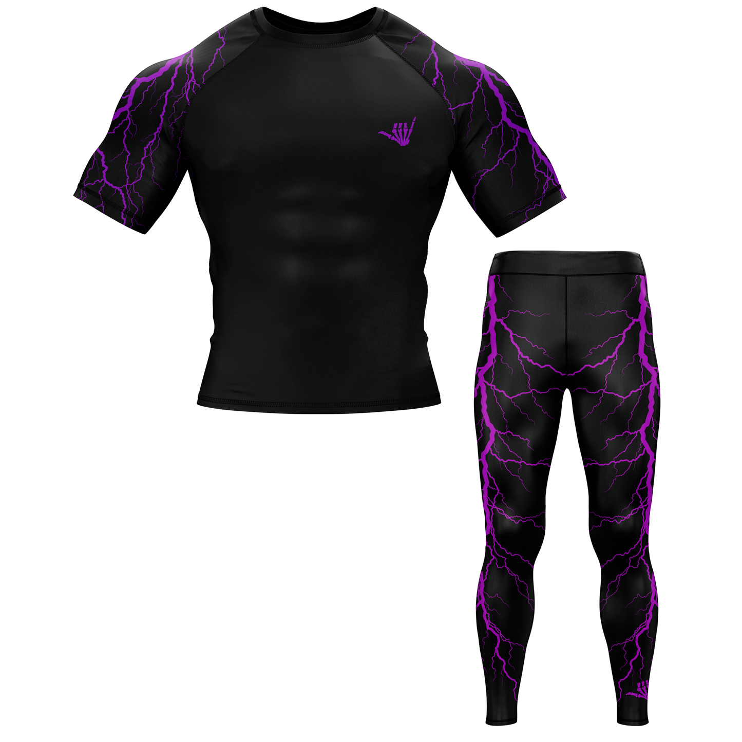 Purple Lightning Bolt BJJ Rash Guard