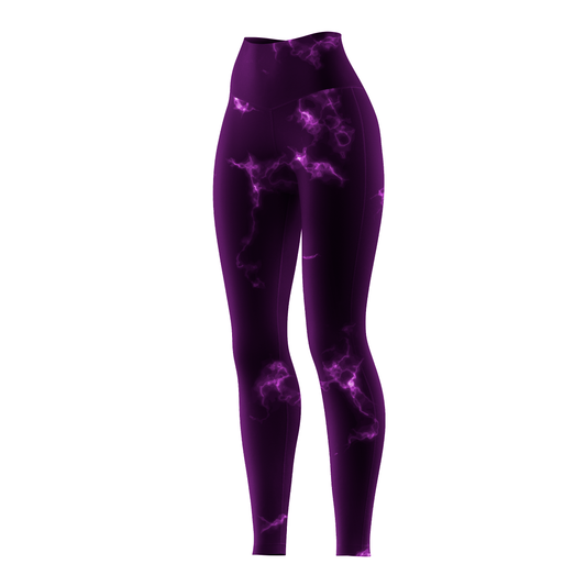 Purple Marble Lightning Women's BJJ Spats