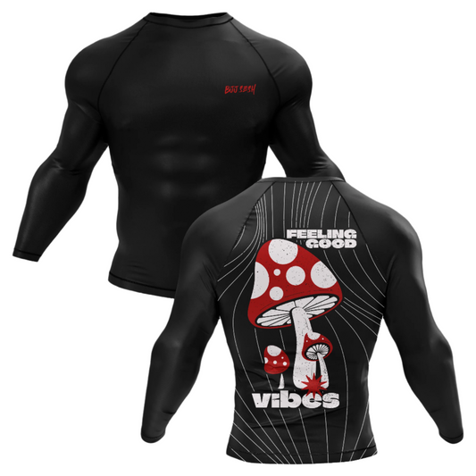 Feel the Good Vibes BJJ Rash Guard