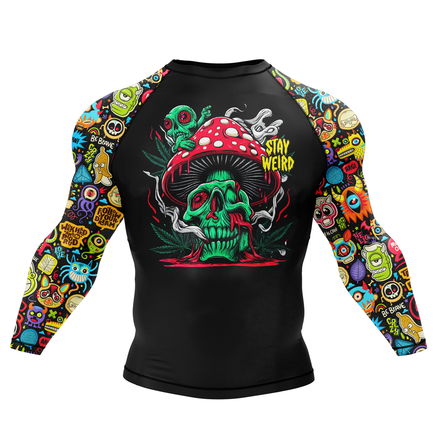 Stay Weird Doodle BJJ Rash Guard