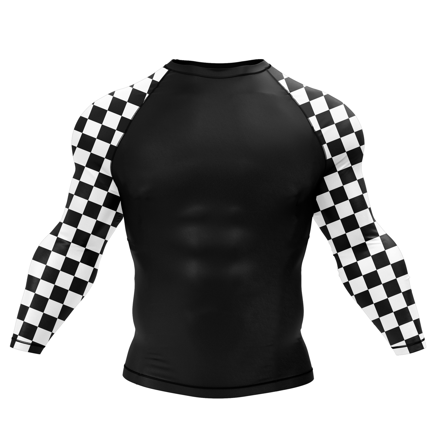 Checkered BJJ Rash Guard