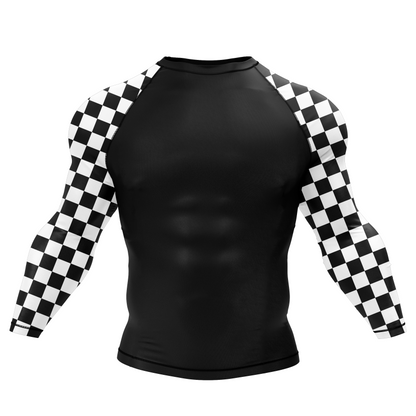 Checkered BJJ Rash Guard