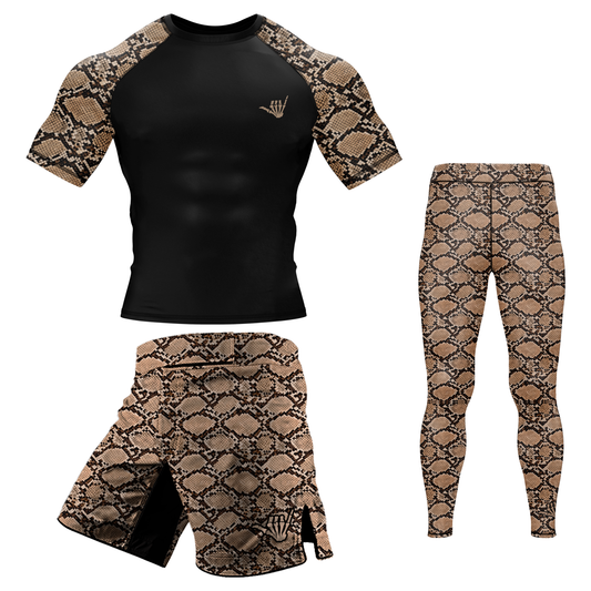 Mid Snakeskin BJJ Rash Guard - Short Sleeve