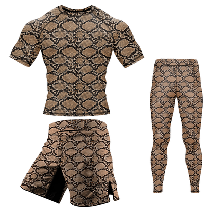 Snakeskin BJJ Rash Guard - Short Sleeve