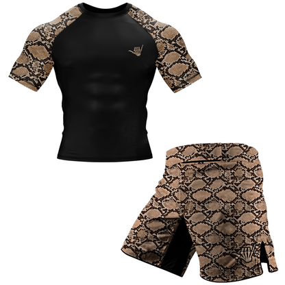Mid Snakeskin BJJ Rash Guard - Short Sleeve