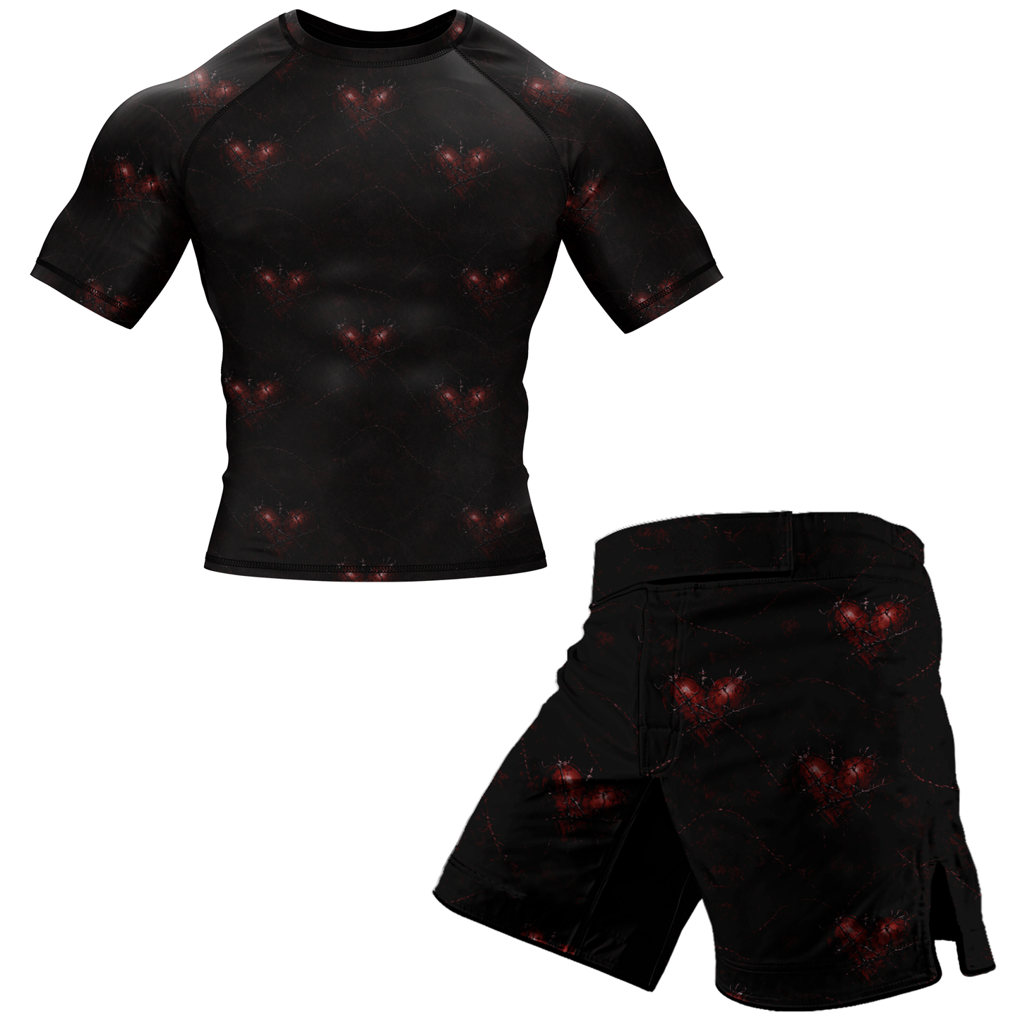 Sacred Heart BJJ Rash Guard - Short Sleeve