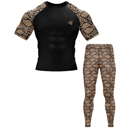 Mid Snakeskin BJJ Rash Guard - Short Sleeve