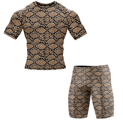 Snakeskin BJJ Rash Guard - Short Sleeve