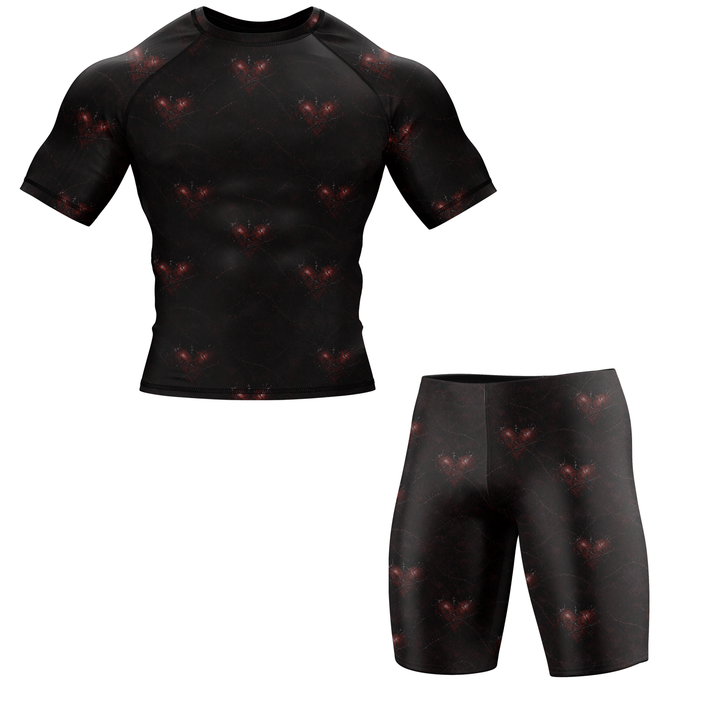 Sacred Heart BJJ Rash Guard - Short Sleeve