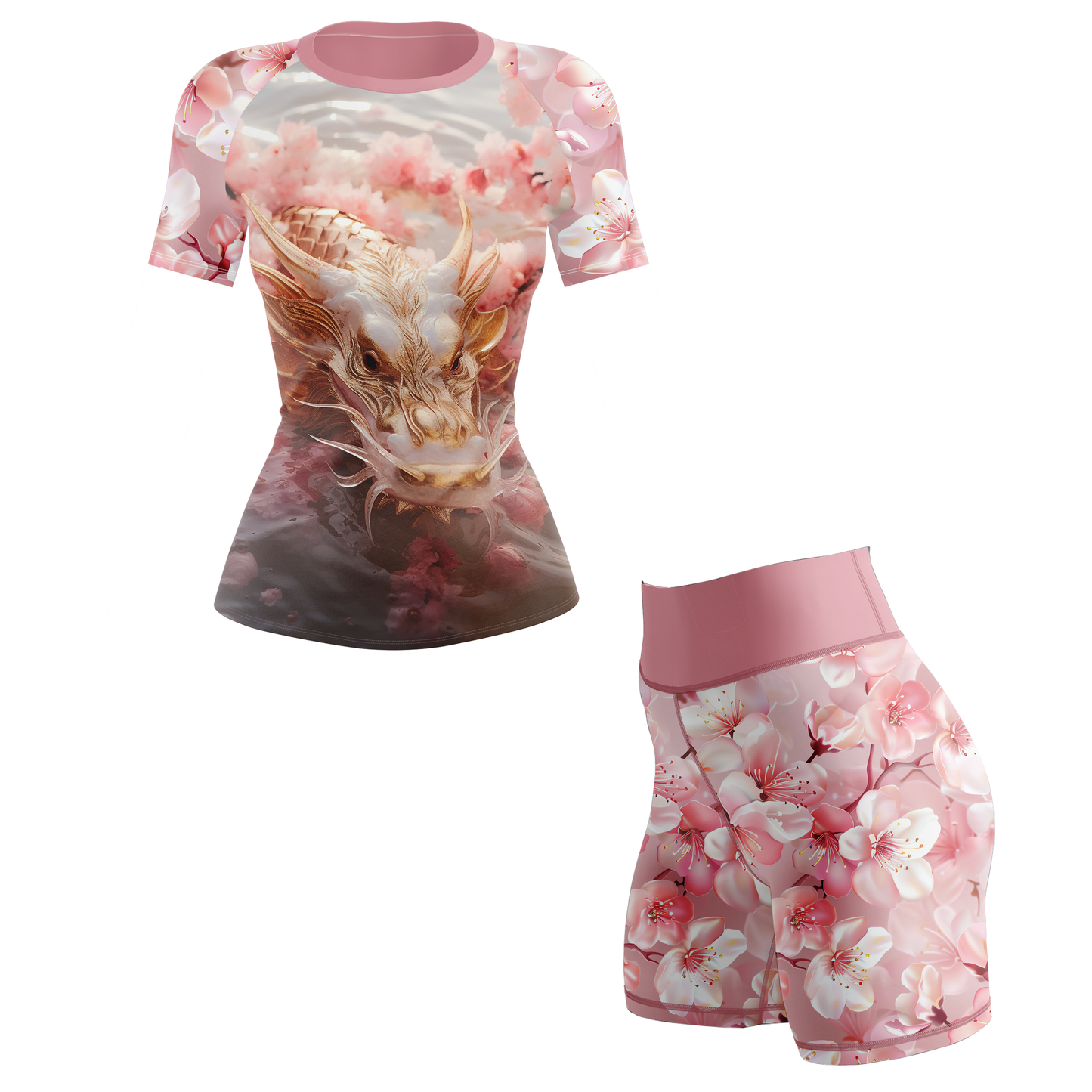 Cherry Blossom Fury Women’s BJJ Rash Guard - Shortsleeve