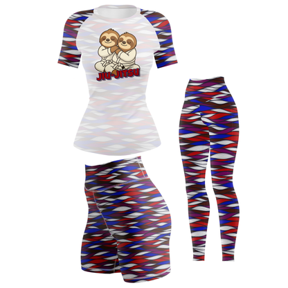 Sloth Jiu Jitsu Women's BJJ Rash Guard - Shortsleeve