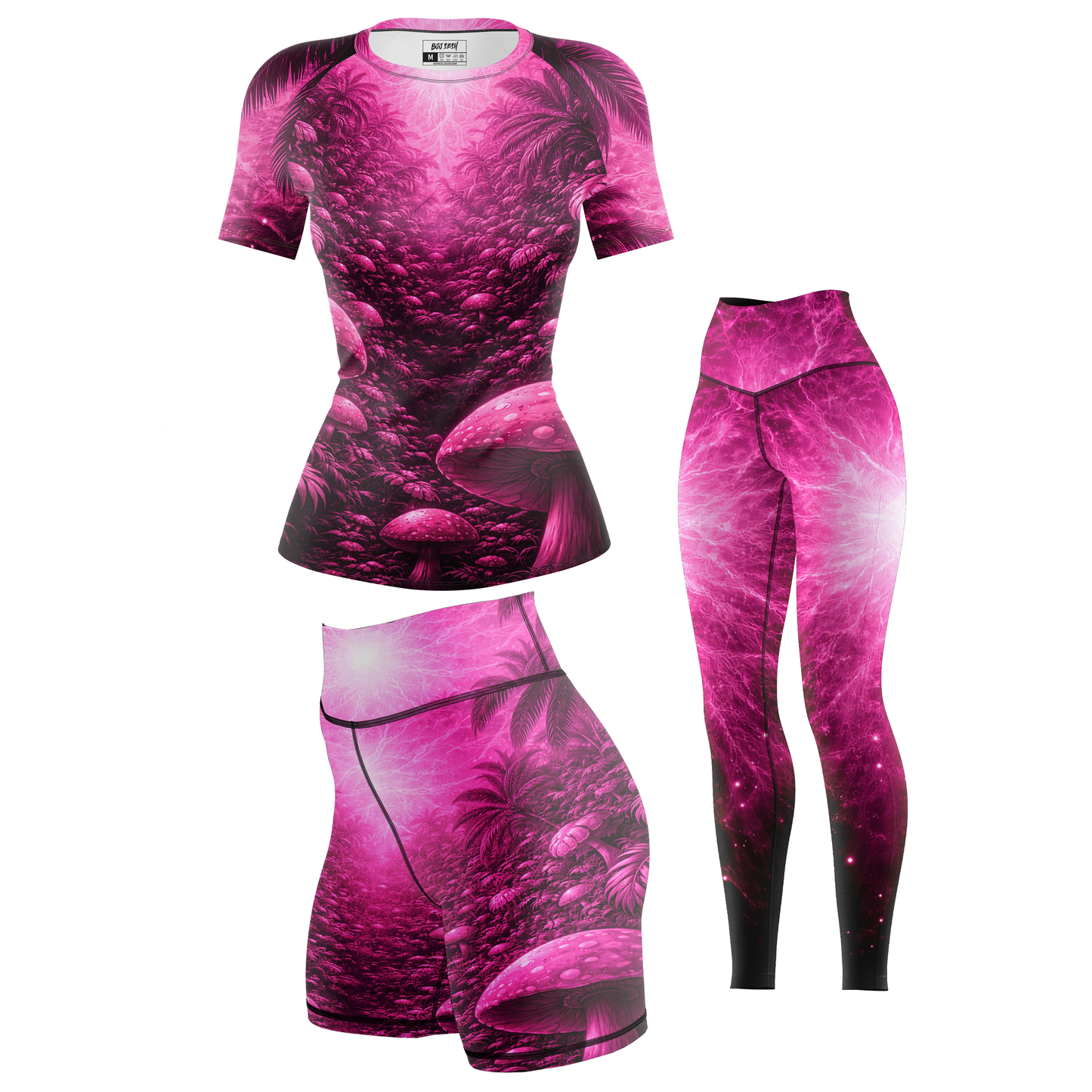 Pink Paradise Women's BJJ Rash Guard - Short Sleeve