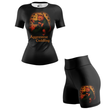 Aggressive Cuddling Women's BJJ Rash Guard - Short Sleeve