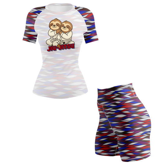 Sloth Jiu Jitsu Women's BJJ Rash Guard - Shortsleeve