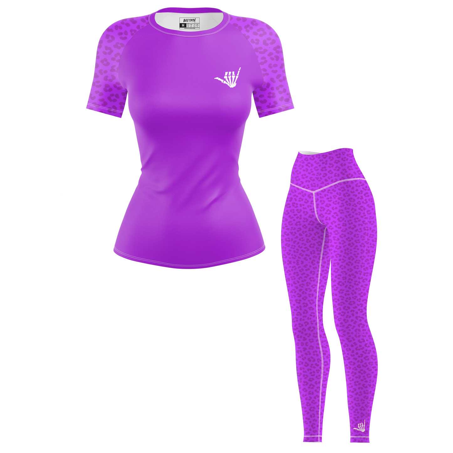 Mid Purple Predator Women's BJJ Rash Guard - Short Sleeve