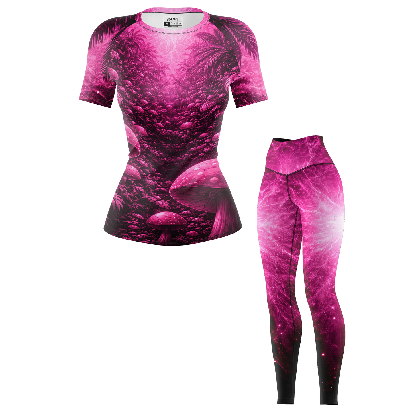 Pink Paradise Women's BJJ Rash Guard - Short Sleeve