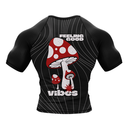 Feel the Good Vibes BJJ Rash Guard - Short sleeve