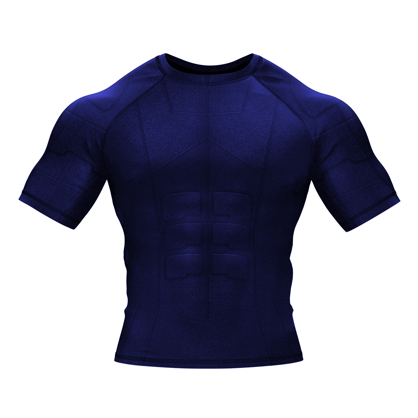 Blue Essential BJJ Rash Guard - Short Sleeve