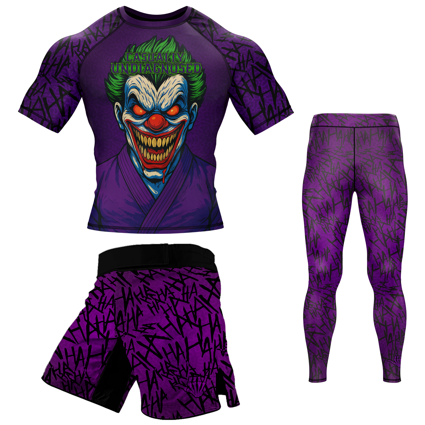 Casually Undiagnosed BJJ Rash Guard - Short Sleeve