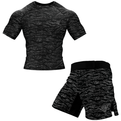 Night Tiger BJJ Rash Guard - Short Sleeve