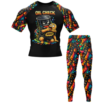 Oil Check BJJ Rash Guard - Short Sleeve